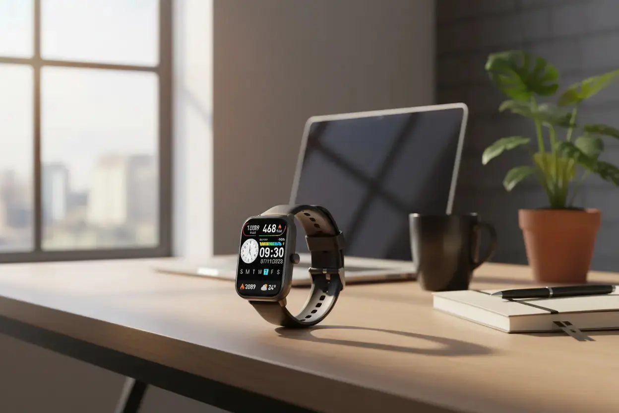 Smart Watch 1.96″ with Bluetooth Call Message Alert Smart Watch for Men 350mAh with 100+ Sports Modes for iOS Android The Blue Coil