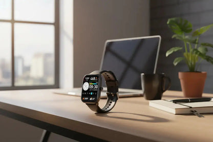 Smart Watch 1.96″ with Bluetooth Call Message Alert Smart Watch for Men 350mAh with 100+ Sports Modes for iOS Android The Blue Coil