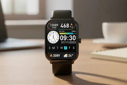 Smart Watch 1.96″ with Bluetooth Call Message Alert Smart Watch for Men 350mAh with 100+ Sports Modes for iOS Android The Blue Coil