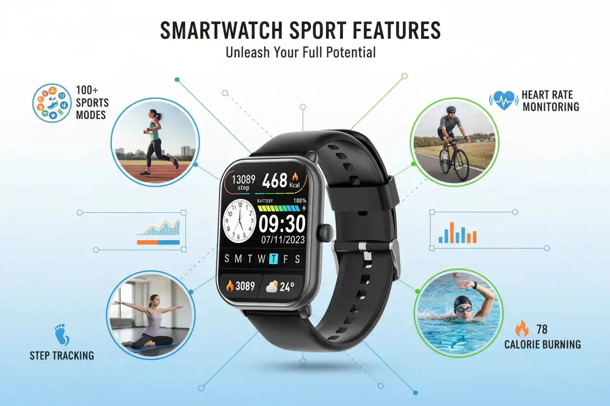 Smart Watch 1.96″ with Bluetooth Call Message Alert Smart Watch for Men 350mAh with 100+ Sports Modes for iOS Android The Blue Coil