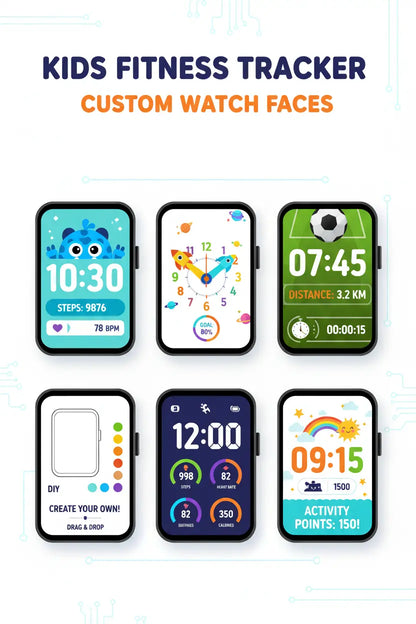 Smart Watch for Kids Kids Fitness Tracker Smartwatch for Boys Girls Teens Gifts Sleep Monitor Step Counter Pedometer DIY Watch Face Touch Screen