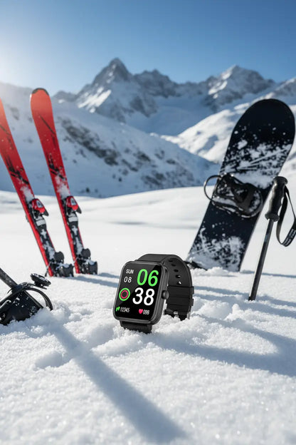 Smart Watch for Men Women Fitness Tracker Watch for iPhone Samsung Android Phone Compatible SmartWatch with Pedometer Heart Rate/Sleep Monitor Blood Oxygen IP68 Waterproof (Black)