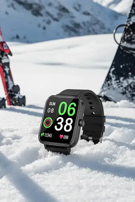 Smart Watch for Men Women Fitness Tracker Watch for iPhone Samsung Android Phone Compatible SmartWatch with Pedometer Heart Rate/Sleep Monitor Blood Oxygen IP68 Waterproof (Black)