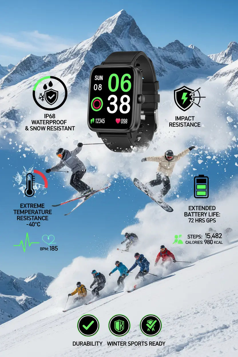 Smart Watch for Men Women Fitness Tracker Watch for iPhone Samsung Android Phone Compatible SmartWatch with Pedometer Heart Rate/Sleep Monitor Blood Oxygen IP68 Waterproof (Black)