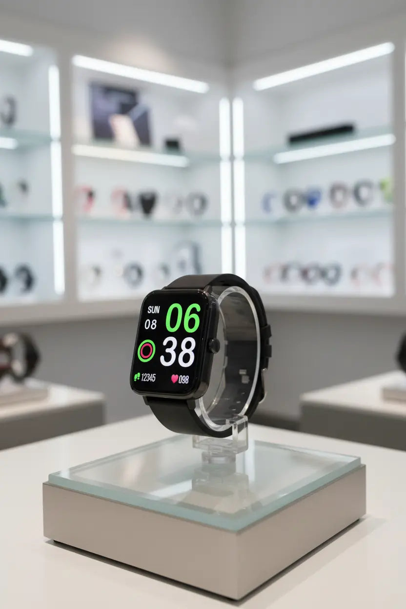 Smart Watch for Men Women Fitness Tracker Watch for iPhone Samsung Android Phone Compatible SmartWatch with Pedometer Heart Rate/Sleep Monitor Blood Oxygen IP68 Waterproof (Black)