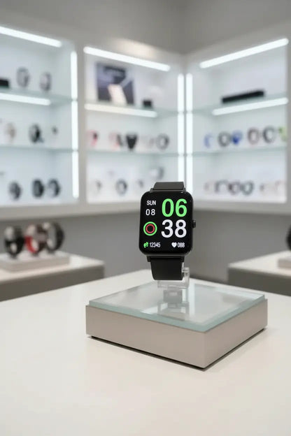 Smart Watch for Men Women Fitness Tracker Watch for iPhone Samsung Android Phone Compatible SmartWatch with Pedometer Heart Rate/Sleep Monitor Blood Oxygen IP68 Waterproof (Black)