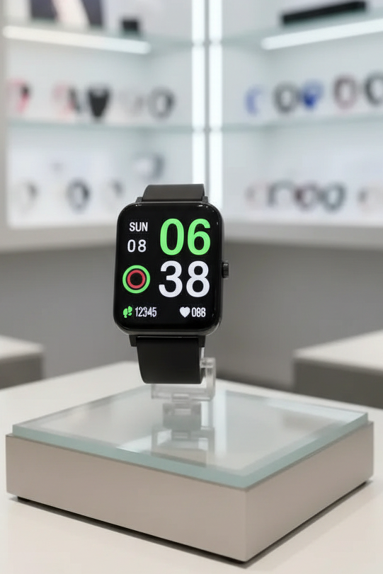 Smart Watch for Men Women Fitness Tracker Watch for iPhone Samsung Android Phone Compatible SmartWatch with Pedometer Heart Rate/Sleep Monitor Blood Oxygen IP68 Waterproof (Black)