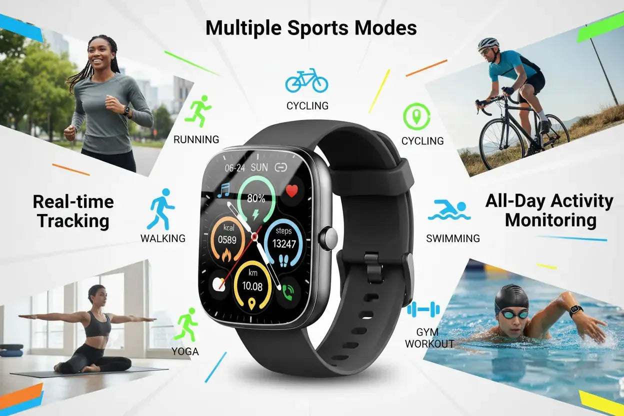 Smartwatch for Women and Men, 191 HD Large Screen, Fitness Tracker, Phone Function The Blue Coil