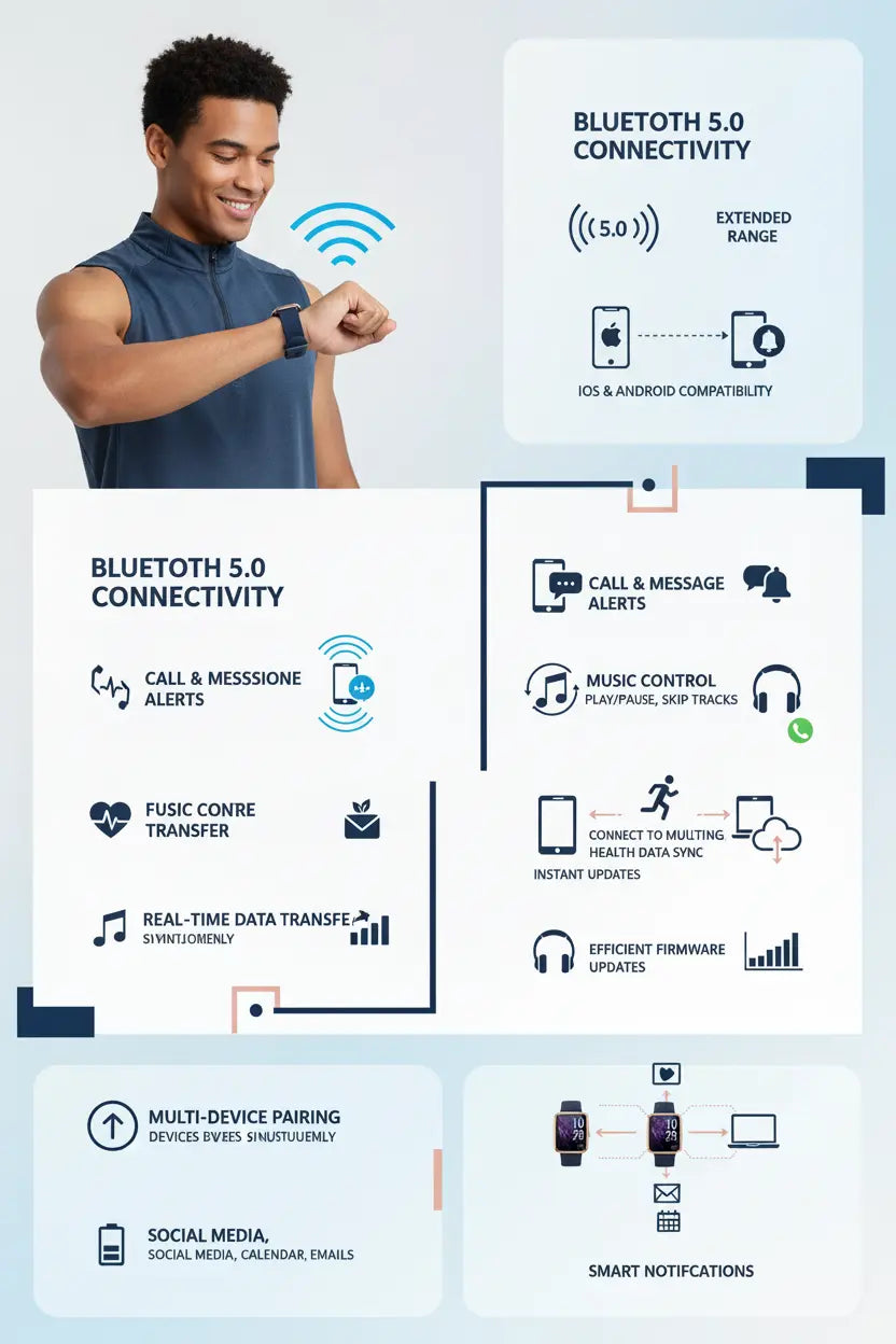 Stiive Fitness Tracker Smart Watch for Men Women Activity Fitness Watch with Heart Rate Monitor Pedometer Sleep Monitor 50 Meters Waterproof Step Tracker Compatible with iOS & Android Phones