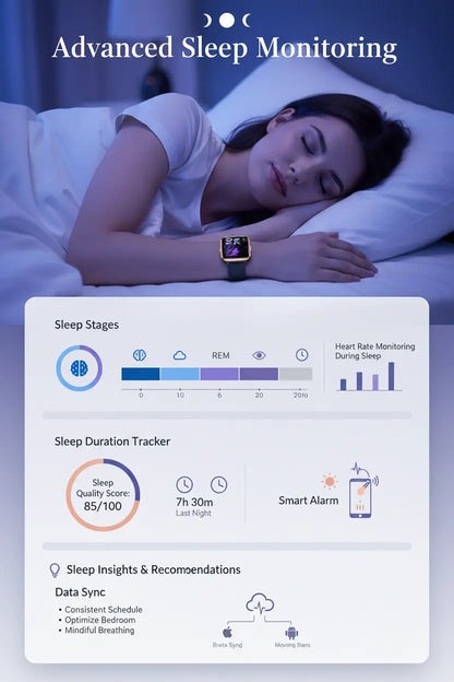 Stiive Fitness Tracker Smart Watch for Men Women Activity Fitness Watch with Heart Rate Monitor Pedometer Sleep Monitor 50 Meters Waterproof Step Tracker Compatible with iOS & Android Phones