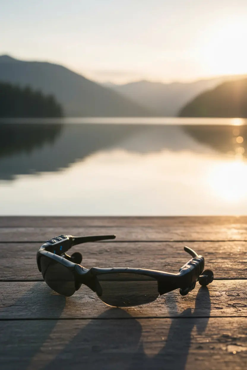 TechKen Sunglasses Headset Headphone Bluetooth Wireless Music Sunglasses Headsets Compatible with iPhone Samsung LG and Smart Phones PC Tablets