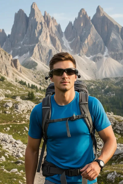 TechKen Sunglasses Headset Headphone Bluetooth Wireless Music Sunglasses Headsets Compatible with iPhone Samsung LG and Smart Phones PC Tablets