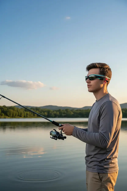 TechKen Sunglasses Headset Headphone Bluetooth Wireless Music Sunglasses Headsets Compatible with iPhone Samsung LG and Smart Phones PC Tablets