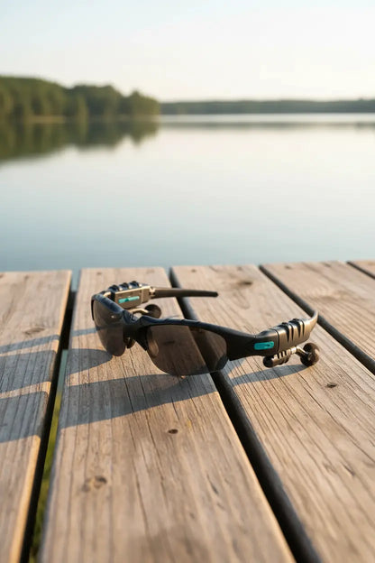 TechKen Sunglasses Headset Headphone Bluetooth Wireless Music Sunglasses Headsets Compatible with iPhone Samsung LG and Smart Phones PC Tablets