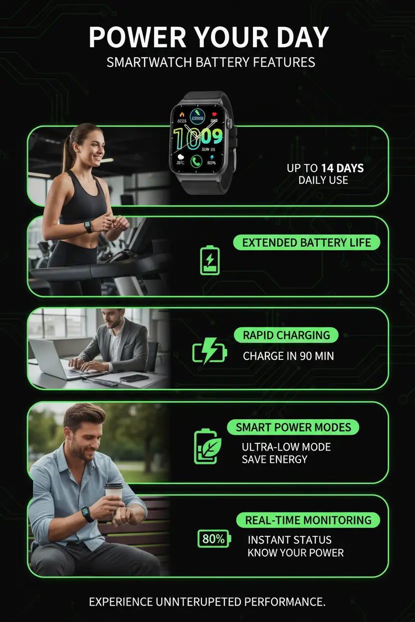 VKROBAG Smart Watch 1.85" - Your Ultimate Fitness Companion The Blue Coil