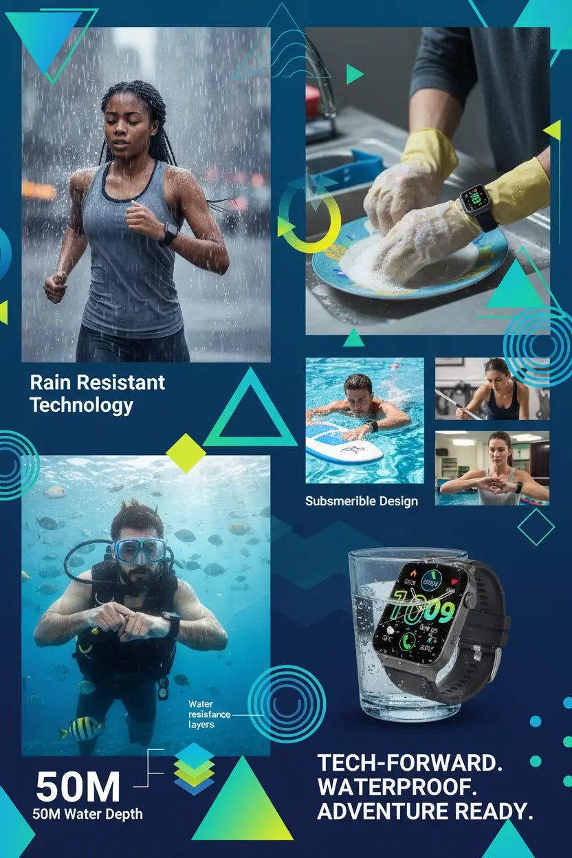 VKROBAG Smart Watch 1.85" - Your Ultimate Fitness Companion The Blue Coil