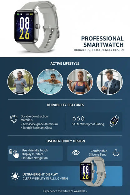 VRPEFIT Smart Watch for Men Women Activity Fitness Tracker with Sleep Monitor1.69" DIY Full Touch Display smartwatch for iPhone Android Phone 5ATM Waterproof