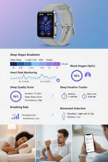 VRPEFIT Smart Watch for Men Women Activity Fitness Tracker with Sleep Monitor1.69" DIY Full Touch Display smartwatch for iPhone Android Phone 5ATM Waterproof