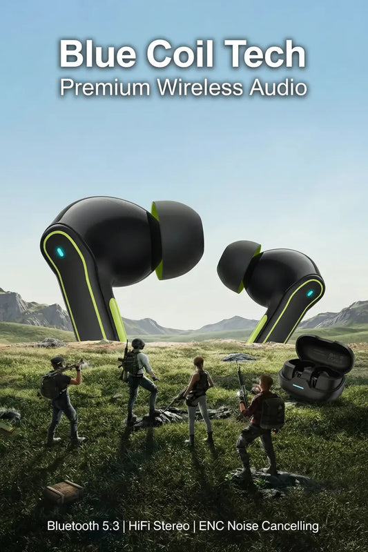 Wireless Earbuds Bluetooth 5.3 Headphones HiFi Stereo Wireless Earphones with ENC Noise Cancelling Mic IP7 Waterproof Mini Bluetooth Earbuds 48H Touch Control Ear buds for Android/iOS Black