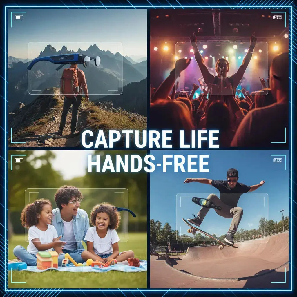 YYCAMUS Superior 4K 2160P Camera Glasses Upgrade - The Blue Coil  