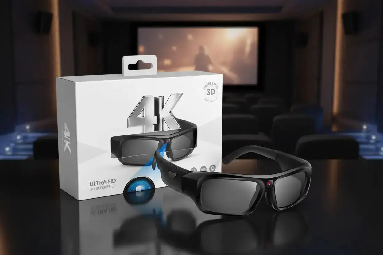 YYCAMUS Superior 4K 2160P Camera Glasses Upgrade The Blue Coil