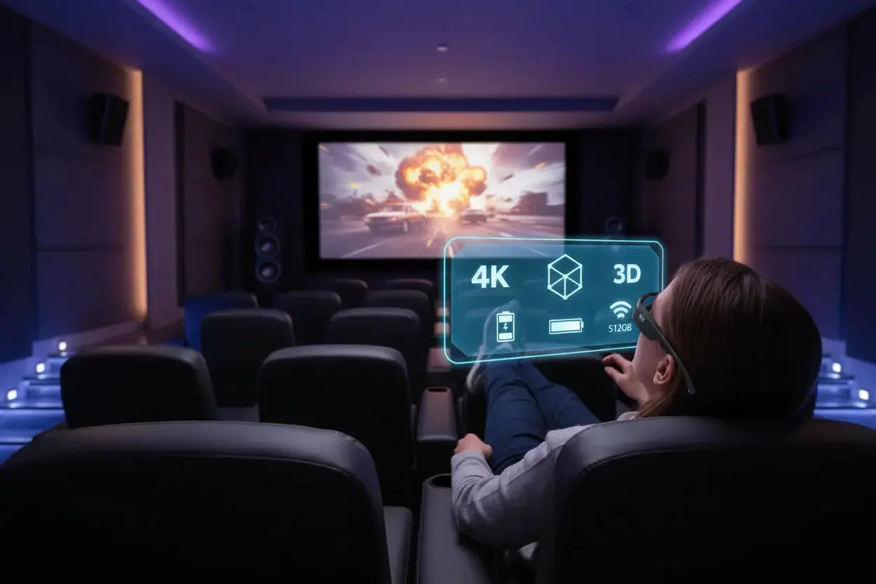 YYCAMUS Superior 4K 2160P Camera Glasses Upgrade The Blue Coil