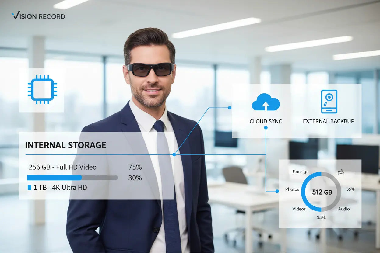 YYCAMUS Superior 4K 2160P Camera Glasses Upgrade The Blue Coil