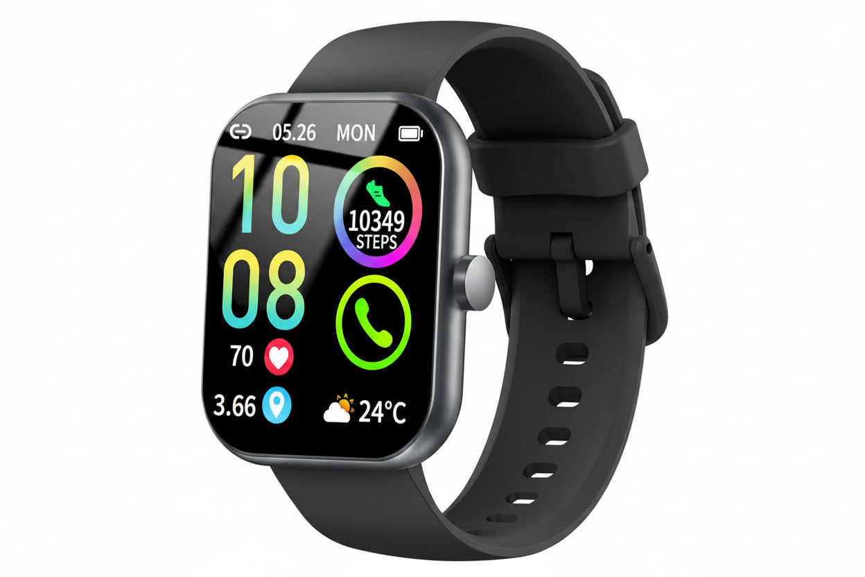 Blue Coil Tech Fitness Smartwatch | 1.96" Screen with Bluetooth Calling & Heart Rate Monito