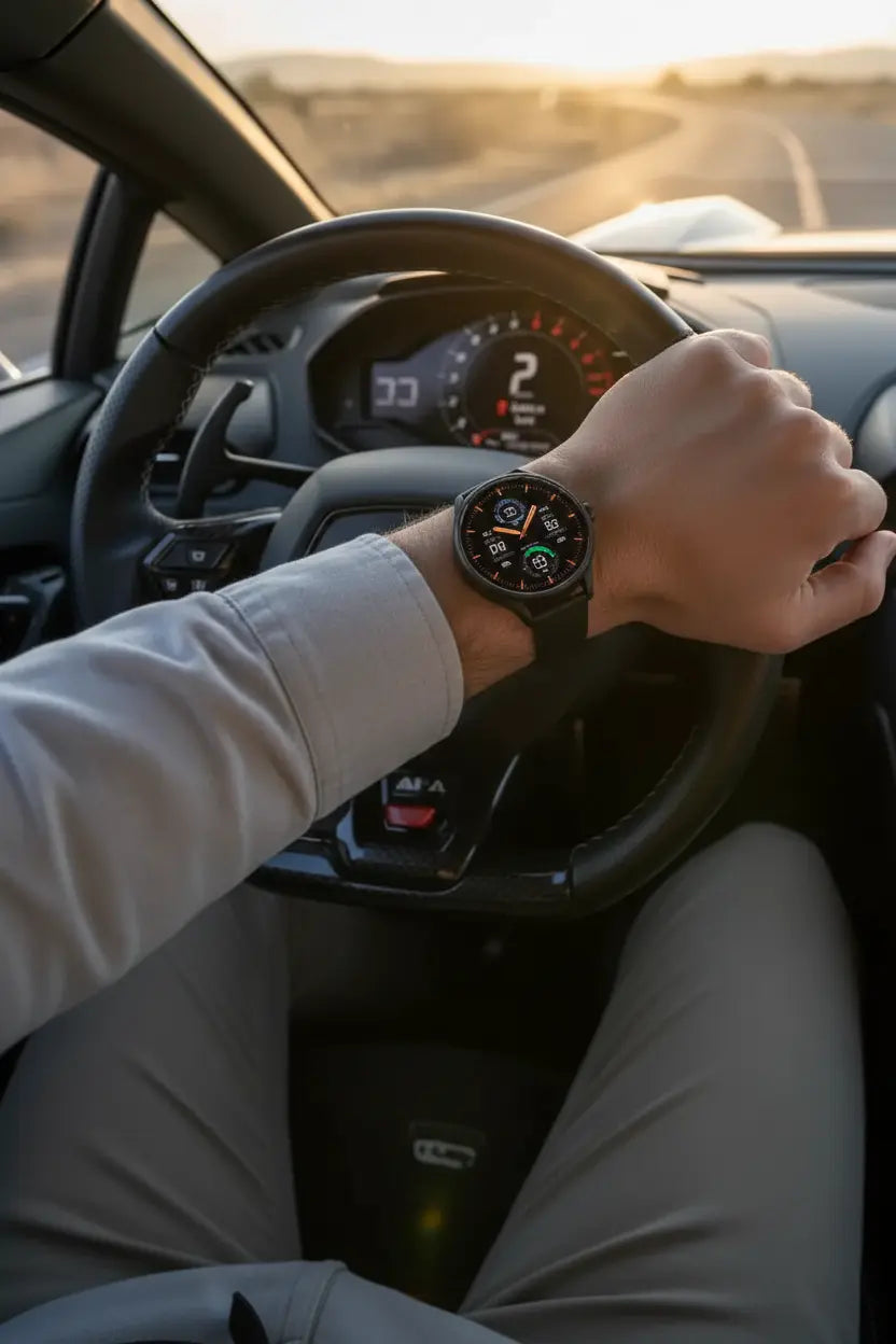 aigo Smart Watch for Men with Heart Rate Monitor Fitness Tracking Calorie Counter and Long Lasting Battery for iOS and Android Phones (Black) The Blue Coil