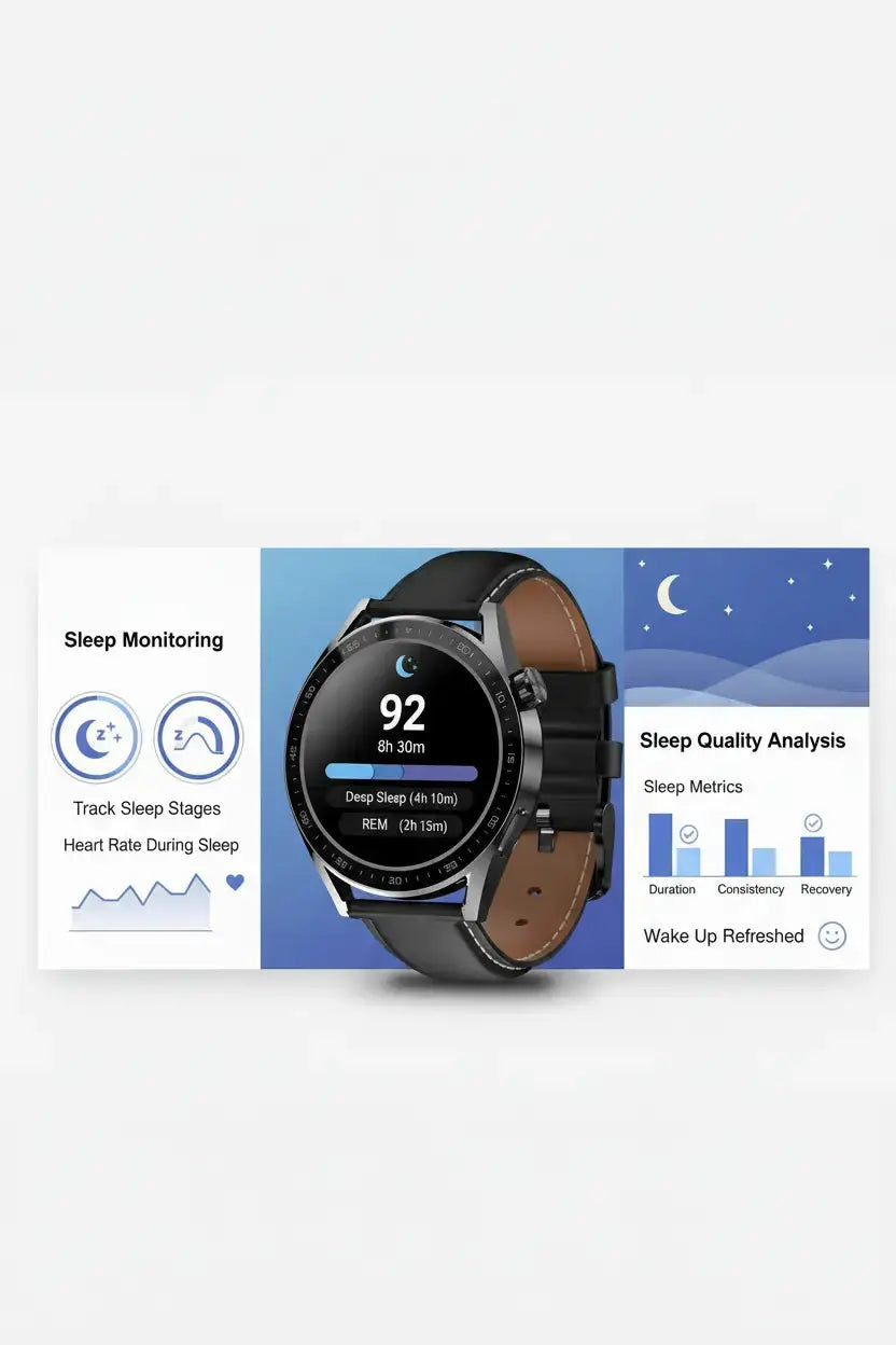 aigo Smart Watch for Men with Heart Rate Monitor Fitness Tracking Calorie Counter and Long Lasting Battery for iOS and Android Phones (Black) The Blue Coil