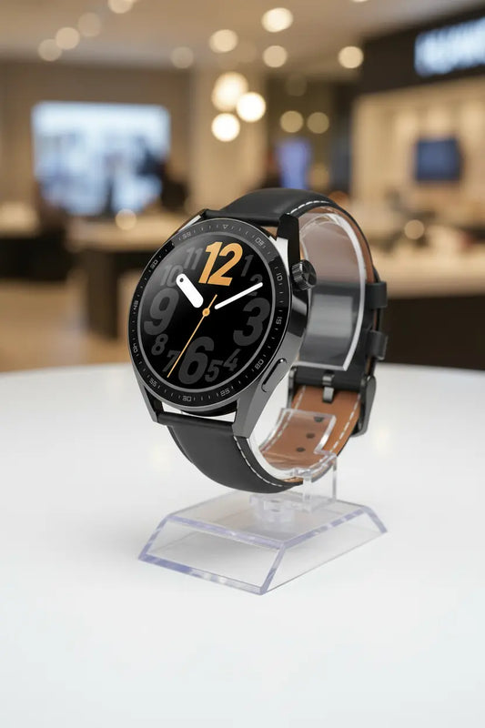 aigo Smart Watch for Men with Heart Rate Monitor Fitness Tracking Calorie Counter and Long Lasting Battery for iOS and Android Phones (Black)