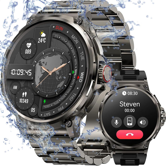 Generic 710mah Military Smart Watch for Men(Answer/Dial Calls)100 Days Standby Battery Life1.85”HD Smartwatch with AI Voice Health and Fitness Tracker Compatible for iOS & Android Sports Watches
