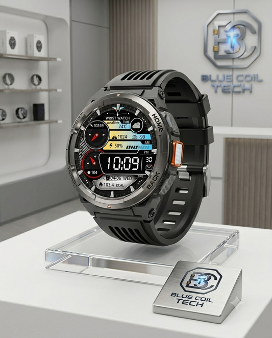 Blue Coil Tech Titan | Rugged Military Smartwatch