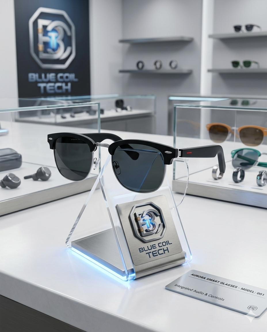 Blue Coil Tech Executive Smart Audio Sunglasses | Open-Ear Bluetooth