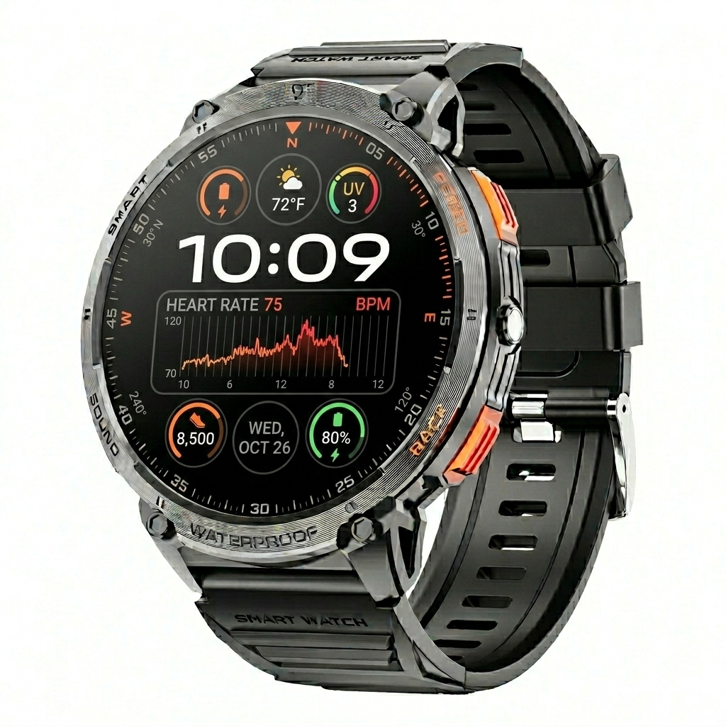 Blue Coil Tech Men's Tactical Smart Watch | Rugged Military