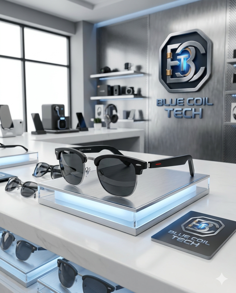Blue Coil Tech Executive Smart Audio Sunglasses | Open-Ear Bluetooth
