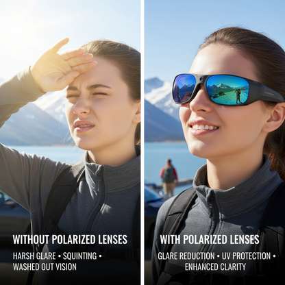 OhO Camera Glasses4K Pro 24M Resolution H.265 Smart Glasses with Built-in 128GB MemoryUV400 Sunglasses for Outdoor Sport - The Blue Coil  