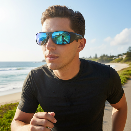 OhO Camera Glasses4K Pro 24M Resolution H.265 Smart Glasses with Built-in 128GB MemoryUV400 Sunglasses for Outdoor Sport - The Blue Coil  